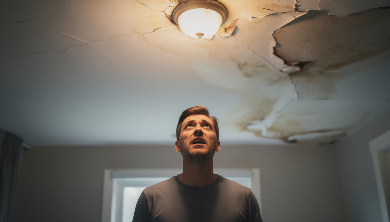 Als je dit ziet op je plafond, is het een dringende waarschuwing