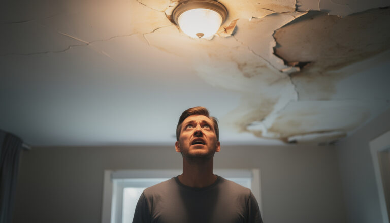 Als je dit ziet op je plafond, is het een dringende waarschuwing